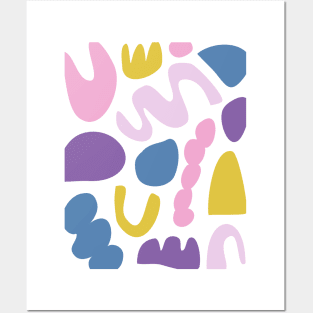 Abstract Shapes in Fun Colors Posters and Art